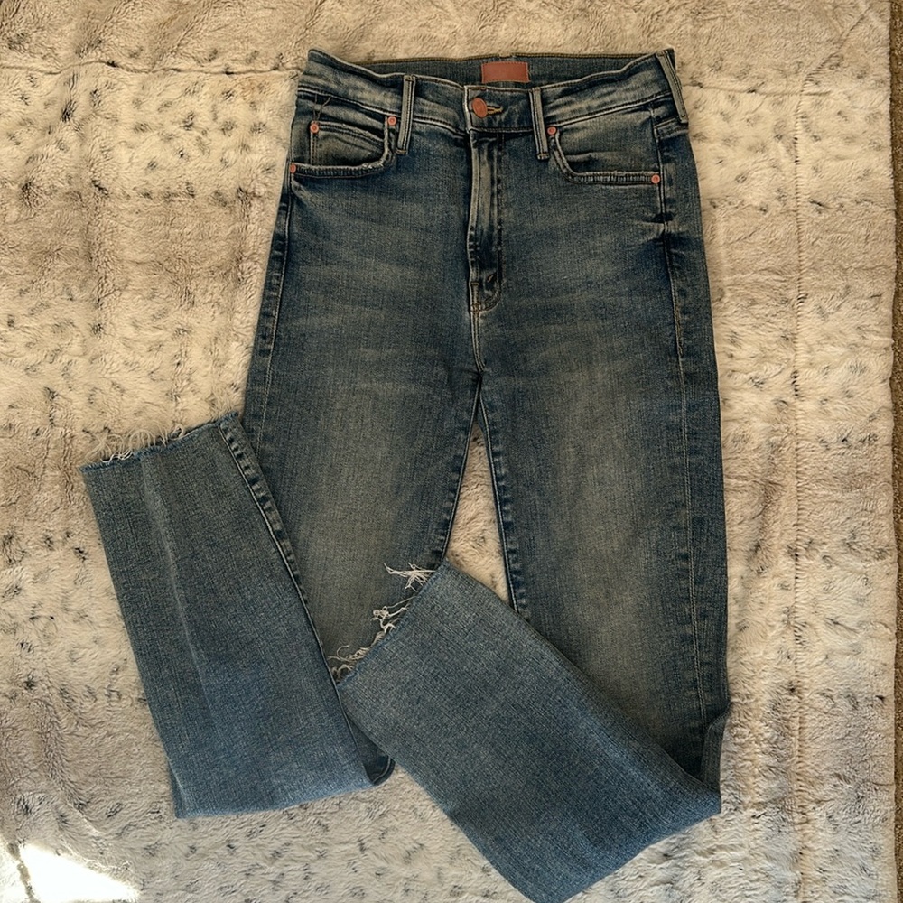 MOTHER The Rascal Denim Fray Jeans size 26
